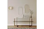 Remer Modern Oblong Mirror 460x910mm Matte White Aluminium Frame MO4691-MW