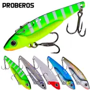 5PCS Metal Blade Fishing Lures Hard VIB Crank Baits Sinking Treble Hook 5g-20g