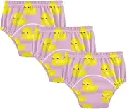 Caihoyu Baby Potty Training Underwear Set Absorb Water Overnight Training Underwear Boxers Underwear for Toddler Girls 5T Hand Drawn Cute Rubber Yellow Duck