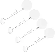 sourcing map 3.3ft Retractable Cable Lock with Round Patch Remote Control Security Lock with Adjustable Cord Tether Anti Theft for Laptop, TV, 150 G, White, 4 Pack