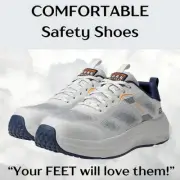 Men's Composite Toe Work Shoes Safety Sneakers Slip Resistant Lightweight EH