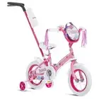 Schwinn Girls' Petunia 12-inch Steerable Bike Pink/white