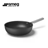 在飛比找PChome24h購物優惠-【SMEG】義大利彩色不沾炒鍋30cm｜耀岩黑