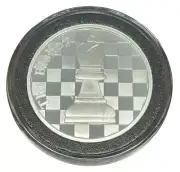Chess Coin - The Bishop: 1 Troy Oz .999 Silver Round - 1 9/16 in. Dia.