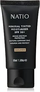 Mineral Tinted Moisturiser SPF 50+ - Golden 50g - Vegan Luminous Tinted Moisturiser - Made in Australia