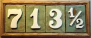 Letter or Fraction address number frames. Number tile frame. Applewood Pottery.