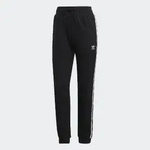 【adidas 愛迪達】長褲 女款 運動長褲 縮口褲 三葉草 國際碼 SLIM PANTS 黑 GD2255