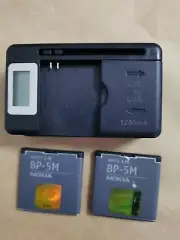 BP-5M + LCD Charger for Nokia 5710 6110c 6110 6200c 6220c 6500s 7379 7390 8600d