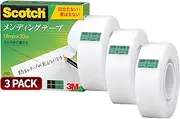 (Amazon.co.jp Exclusive) 3M Scotch Tape Mending Tape, Small Roll, 0.7 inches (18 mm) x 98.8 ft (30 m), 3 Rolls, 810-1-18-SIOC