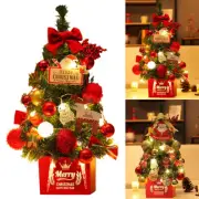 Artificial Mini Christmas Tree 45cm Miniature Pine Xmas Tree with LED Lights