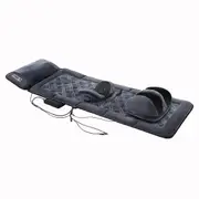 HOMASA Heated Massage Mat Full Body Shiatsu Vibration Lumbar Support Heating Neck Back Foot Massager Electric Recliner Chair Seat Cushion 10 Motors