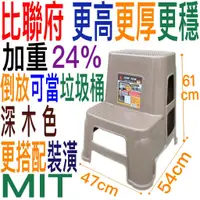 在飛比找蝦皮購物優惠-朴子現貨台灣製造最耐重最高咖啡色展瑩塑膠梯椅洗車椅階梯椅聯府