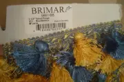 7 yds Brimar Tassel fringe 9681 Trim Drapery 2 1/2" Embellish Blue Yellow BTP