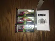 RAPALA X-RAP SHAD SHALLOW 06= 3 CLOWN COLORED FISHING LURES