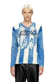 [Diesel] Diesel - Inside-print striped jumper - Knitwear - Man - Multicolor L Multicolor