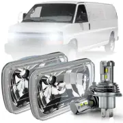 5x7" 7X6" Inch Square Headlights For Chevy Express Cargo Van 1500 2500 3500 Pair (for: Peugeot)