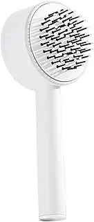 Baluue Portable Massage Comb for Women Tangle Alternative Hair Brush for Straightening Non-slip Handle Anti-static Comfortable White