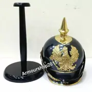 Collectible German Leather Pickelhaube Helmet Imperial Officer’s Grade Prussian