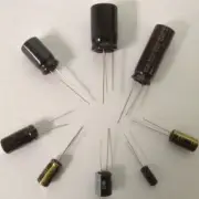 Set of 10, 105°C Electrolytic Capacitor 100uF 25V (100 mfd 25V) 20% Radial, 1/4"