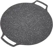 Korean Grill Pan with Nonstick Coating, Round BBQ Griddle Compatible for Induction Gas Stove Electric Cooktop Indoor or Outdoor Grilling, Barbecue Plate Circular Frying Pan Home