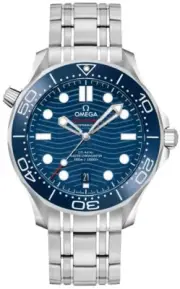 Omega Seamaster Diver 300M Blue Dial & Bezel Mens Automatic Watch 21030422003001