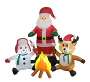 6 Foot Tall Christmas Inflatable Santa Snowman Reindeer Campfire Marshmallows