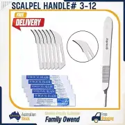 10x Sealed Scalpel Surgical Sterile Carbon Steel Blade #12 & Handle# 3 Meditop