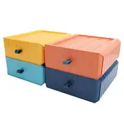 4Pcs Drawer Plastic Storage Box Desk Organization Stackable Storage Drawers