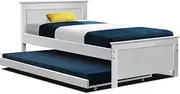 Artiss Bed Frame King Single Size Wooden Trundle Daybed White Elvis
