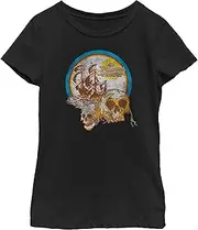 [Disney] Girl's Pirates of The Caribbean: On Stranger Tides Distressed Skull Logo T-Shirt