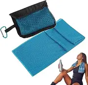 Qkbuza Cooling Towels | Breathable Workout Towels Absorbing - Quick-Drying, with Portable Mesh Bag for Women Men Sports Gym Running