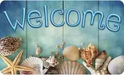 [ASHLEY PRODUCTIONS] The Original Fun Mat, Welcome Mat, 18" x 30", Beach Life Welcome
