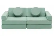 Fraser Country 14 Piece Modular Double Kids Play Sofa - Sage Green