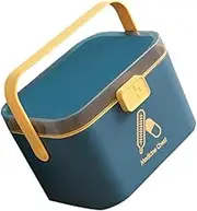 Compact Medicine Case First Aid Kit Storage Compartment Portable Travel Medical Box for Medicine Home Office