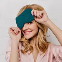 在飛比找momo購物網優惠-【DQ】親膚安眠眼罩 藍(睡眠眼罩 遮光眼罩)