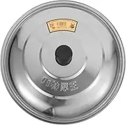 Universal Lid for Pot Stainless Steel Pan Cover Extra Thick Wok Cover with Handle Reusable Frying Pan Lid Replacement Kitchen Cookware 33cm