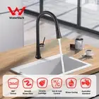 Vitarora Brass Pull Out Swivel Kitchen Mixer Tap Black Laundry Sink Basin Faucet