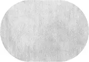 Modern Design Grey Balcony Oval Carpet Washable Non-Slip Living Room Bedroom Playroom Bedside Area Rugs 100x160cm Ellipse Dining Decor Floor Mats(3.9ft×5.2ft/120×160cm)