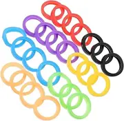 jojofuny 25pcs Silicone Key Cover Tag Colored Key Ring Key Covers for Large Keys Key Caps Rubber Key Covers Green Key Rings Key Labels Caps Key Toppers Key Wrap Key Cover Cap Silica Gel