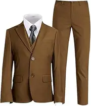 [Tomic] Boys Suit for Kids Tuxedo Suits for Wedding Formal Suit Set Toddler Boy Dress Outfit with Shirt and Tie