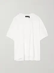 [Theory] Theory - Oversized Cotton-jersey T-shirt - White - x small x small White