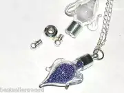 1pc. Magical fairy Glass Amphora tear Pendant bottle vial charm gift findings
