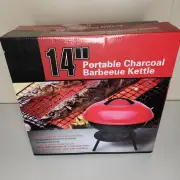 14" Portable Charcoal Grill Barbeque Kettle Outdoor Backyard Cooking Pit Red