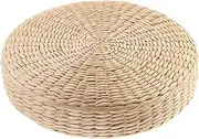 Japanese Style Handcrafted Eco-Friendly Padded Knitted Straw Flat Seat Cushion, Hand Woven Tatami Floor Cushion Pad - 50x50cm