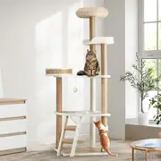 Alopet Cat Tree Tower Scratching Post Rattan Scratcher Condo House Furniture Multi Level