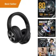 Wireless Bluetooth 5.3 Headphones - 80H Playtime, 40mm Drivers, 3EQ Modes, Noise
