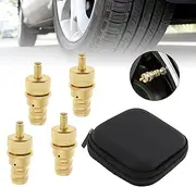 Windance Tire Deflator,4pcs 6-30PSI Adjustable Brass Tire Deflators Kit Fit for Car Truck Motorcycle ATV UTV with Storage Bag, Air Down Tyre Deflators Valve Tool