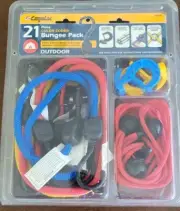 CargoLoc Injection Molded Bungee Cords 21 Pc. Assortment - Molded Steel Hooks