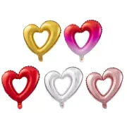 5 pcs Linking Heart Chain Heart Shaped Balloons 40 inch