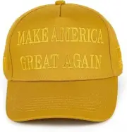Trump Gold MAGA Hat - Embroidered Make America Great Again Cap